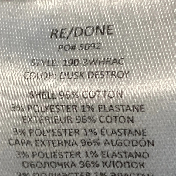 Re/Done 90's High Rise Dusk Destroy Ankle Crop Jeans Distressed Size 27 - Picture 13 of 13